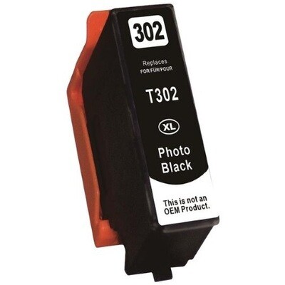 EPSON T302XL120 HIGH YIELD REMANUFACTURED INKJET-PHOTO BLACK