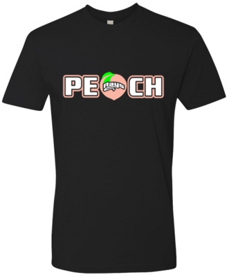 Next Level Black T-shirt (Peach)