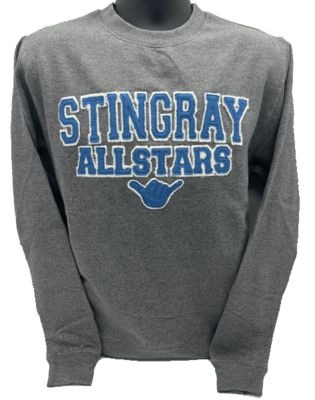 Gray Stingrays Distressed Applique' Sweatshirt