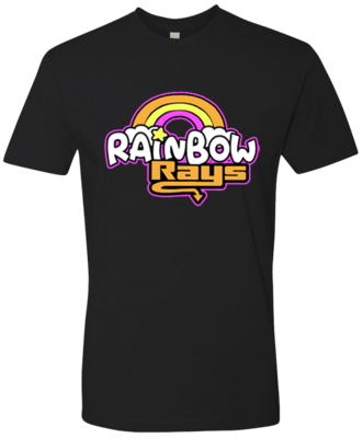 Next Level Black T-shirt (Rainbow)
