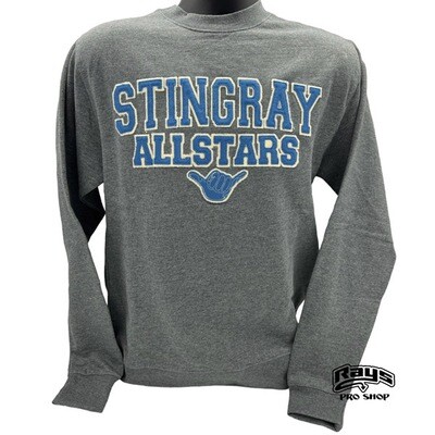 Stingrays Gray Distressed Applique Sweatshirt