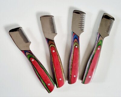 Rainbow Stripping Knife Set of 4 - SLANT TOOTH (Right and Left)