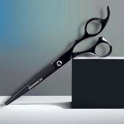 Groomer.dk Black Satin Basic Straight Scissor - 7.5 Inch