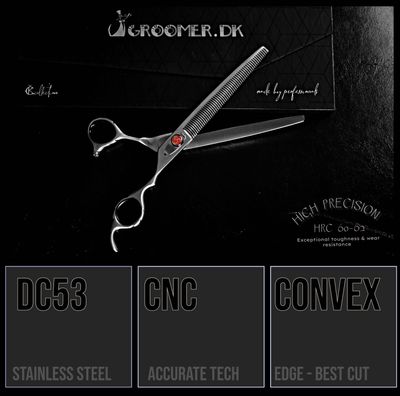Groomer.dk Silver Shark Professional Thinner Scissor - 8 Inch