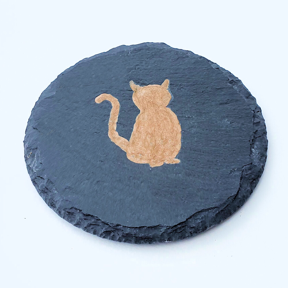 Cute Cat Wooden Carved Coasters