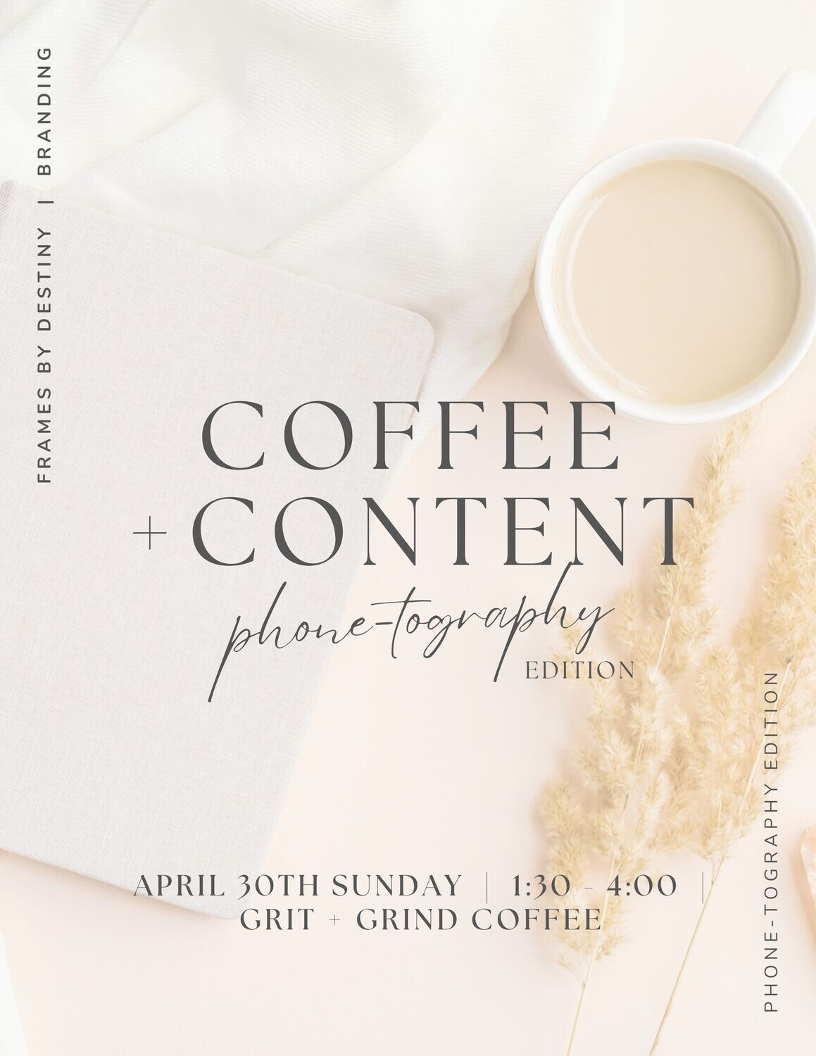 COFFEE + CONTENT - Phone-tography edition - April 30th Sunday