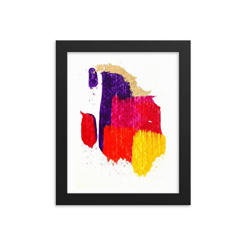 Deconstructed Lesbian Flag - Framed Poster