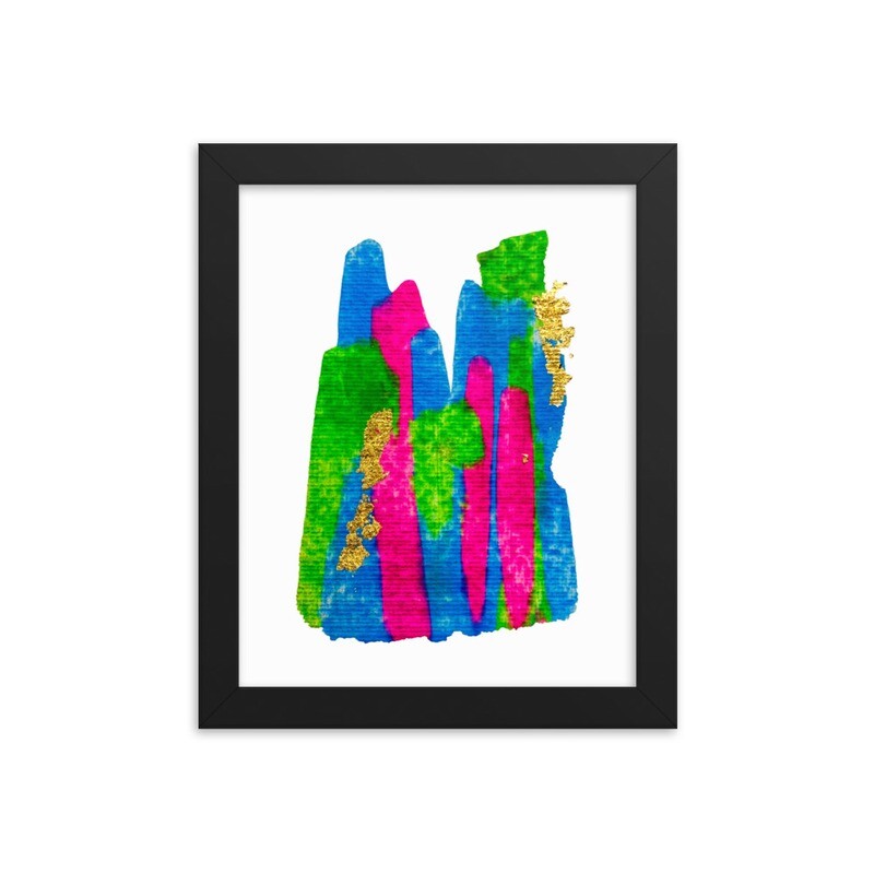 Deconstructed Polysexual Flag - Framed Poster