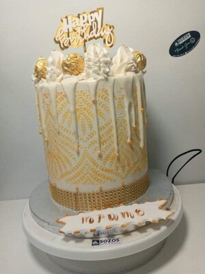 gold cake decorating 9meter