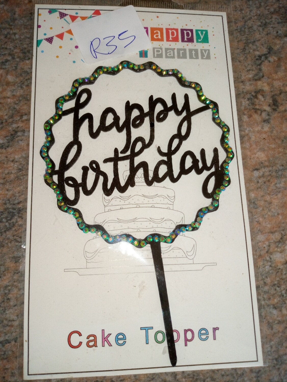 cake topper black
