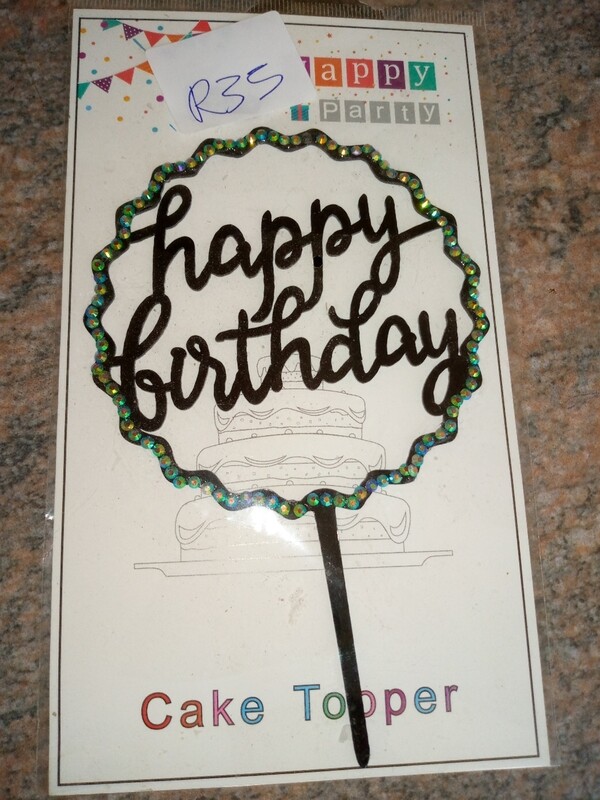 cake topper black