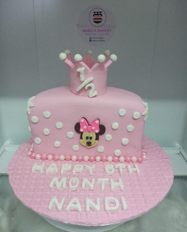 half 8 inch pan( 6month cake)