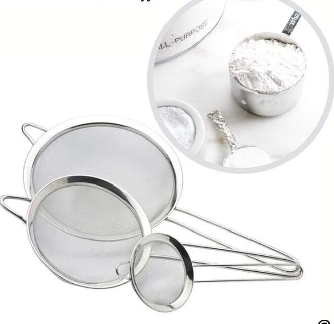 stainless still flour siever 3 set
