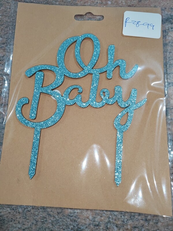 Oh baby Blue cake topper