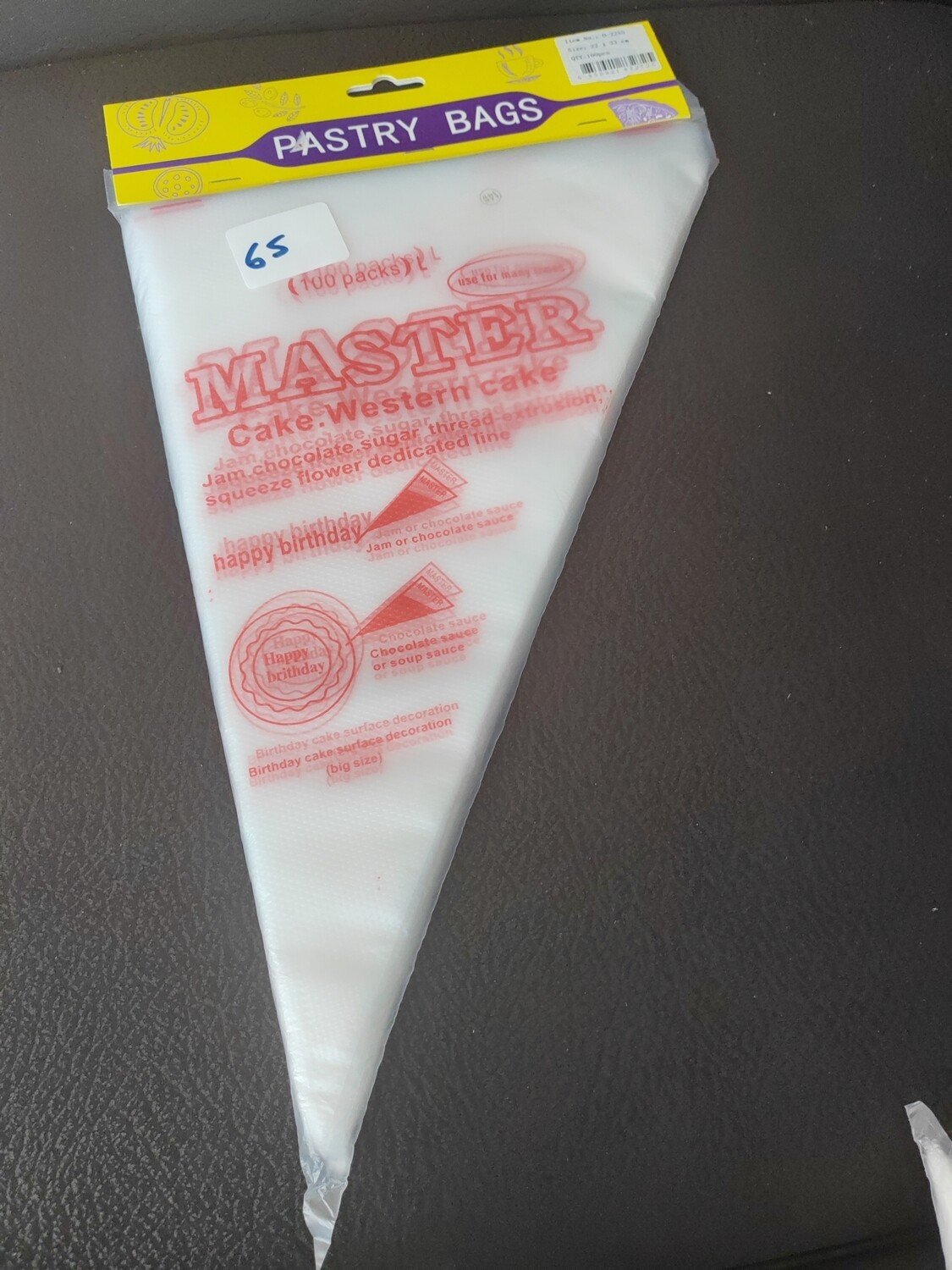 Disposable piping bag large 