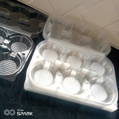 6 holes muffins containers pack of 10 unit