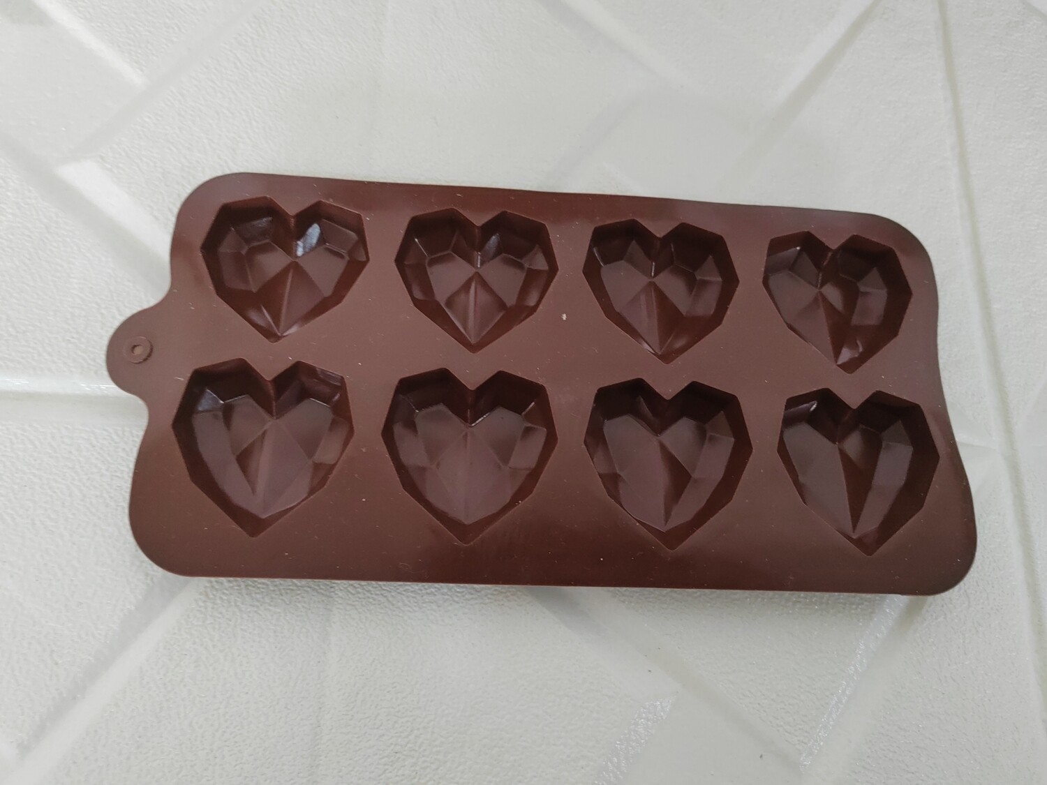Geometric heart chocolate mould