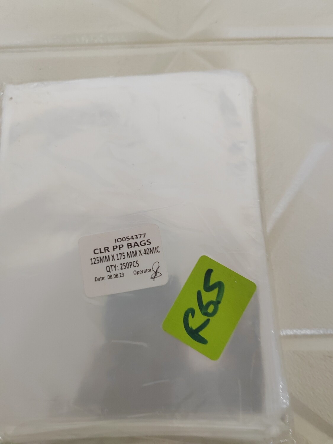 Plastic Packaging cellophane 250 unit 