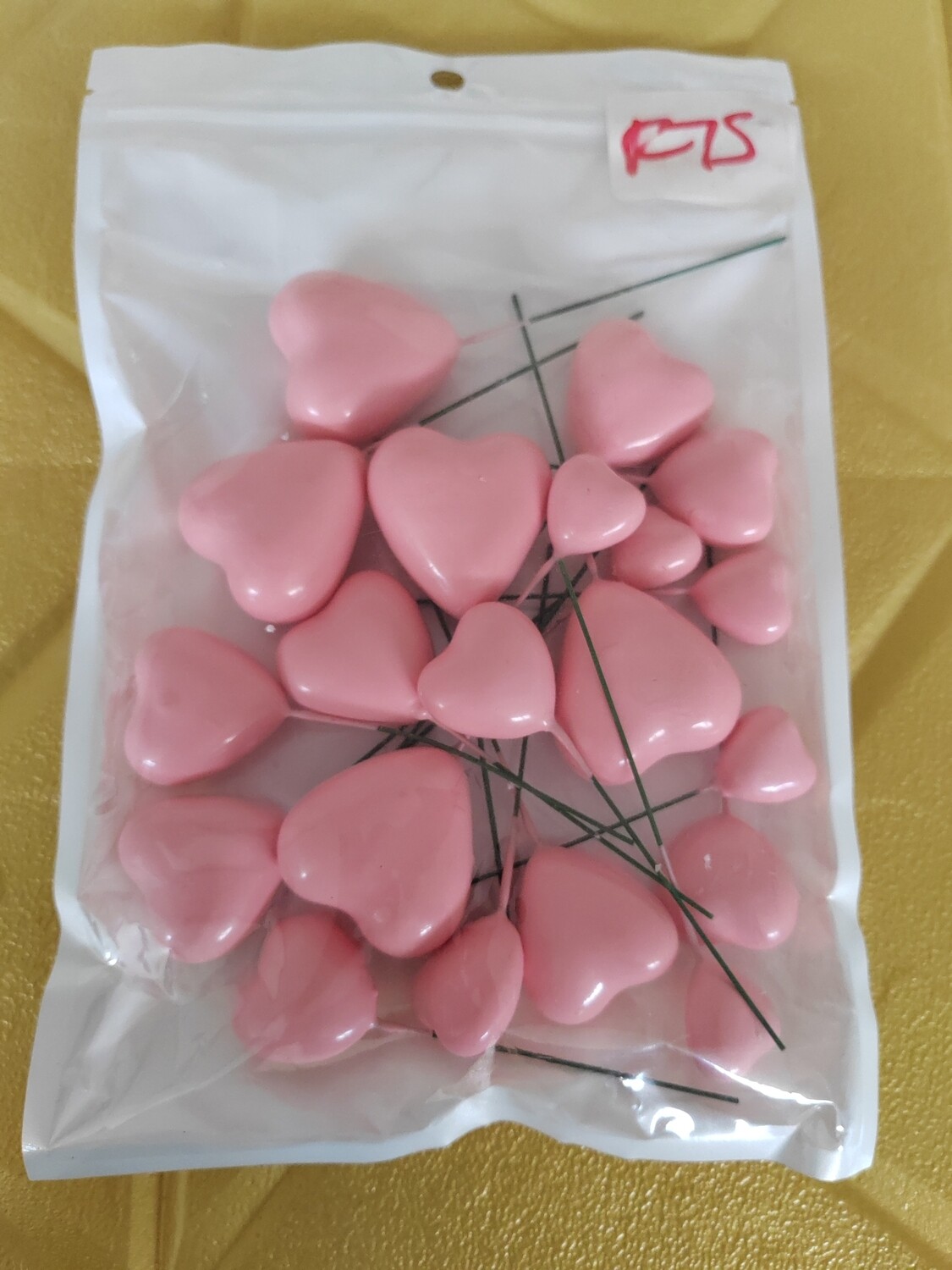 Heart pink faux balls