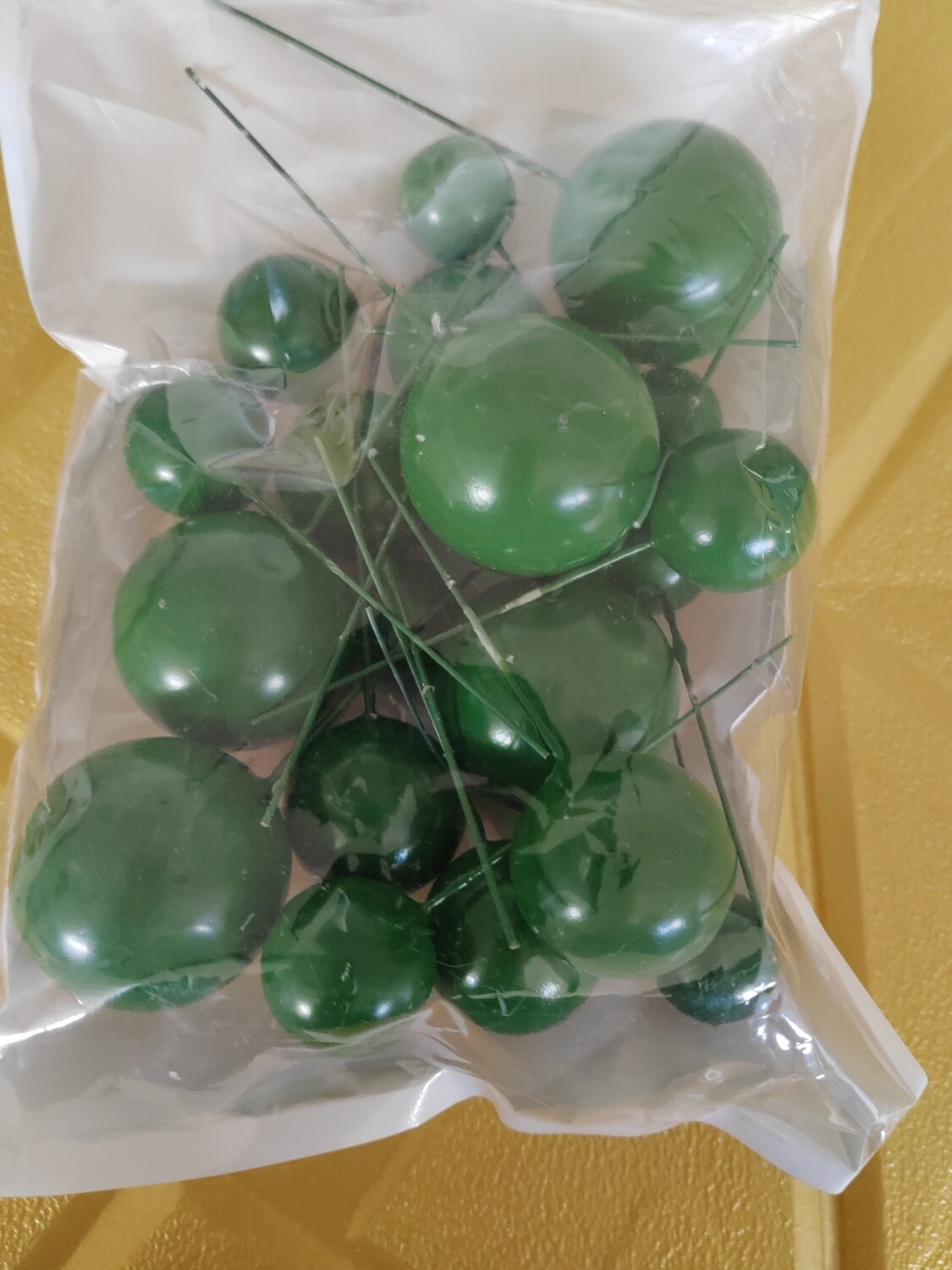 Forest green faux balls