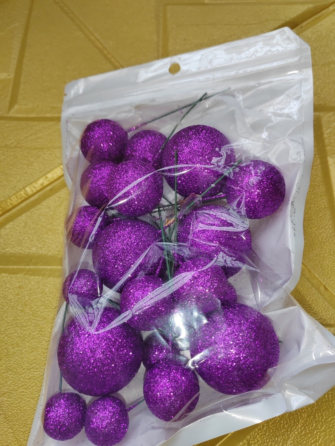 Purple faux balls