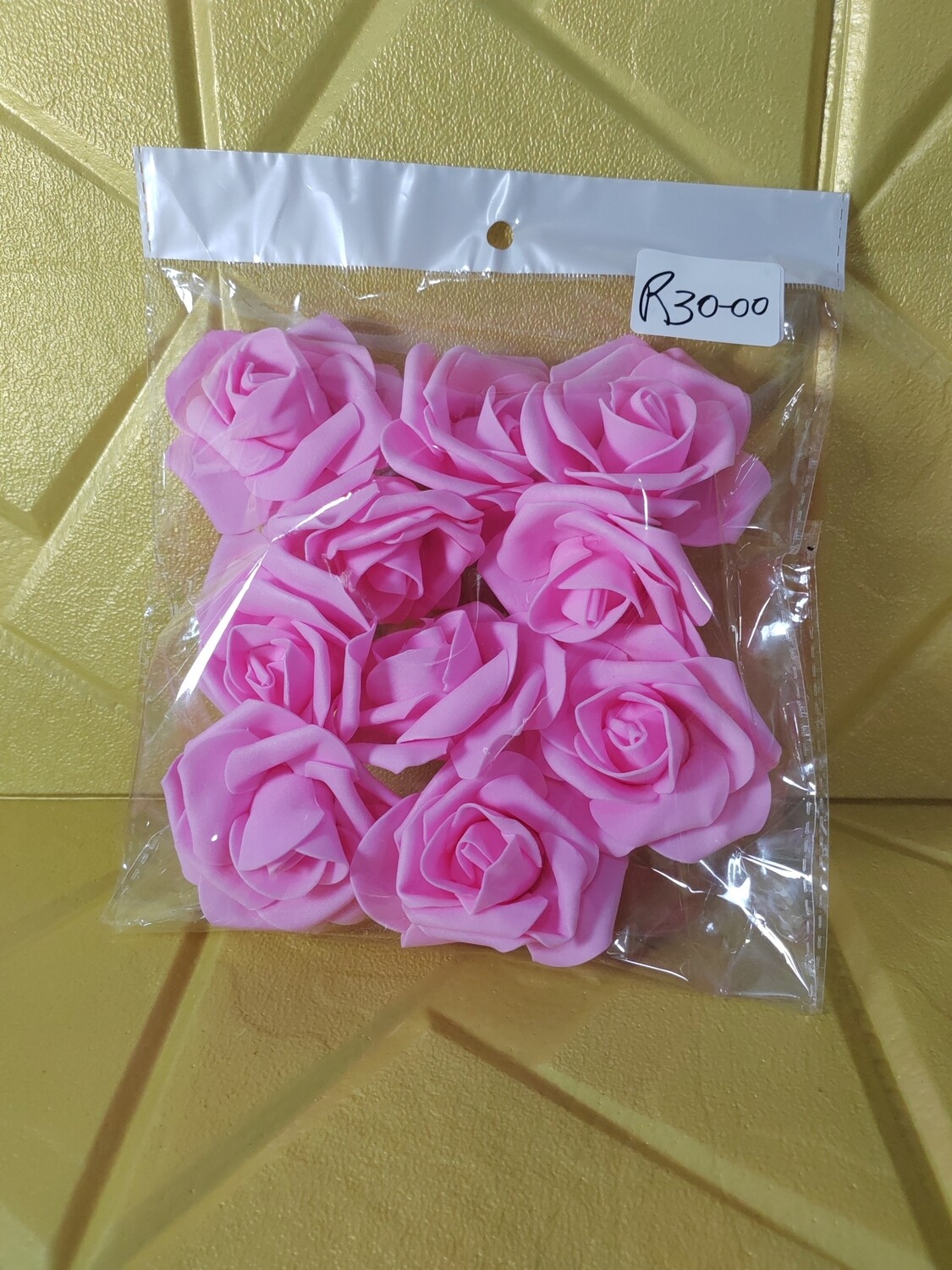 Pink decoration cake flowers 10psc