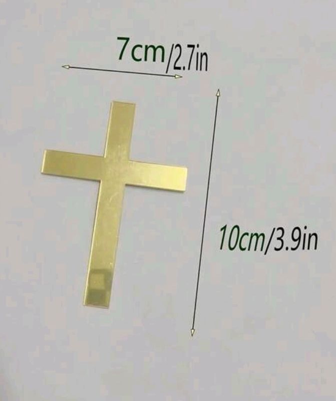 Acrylic cross cake topper
