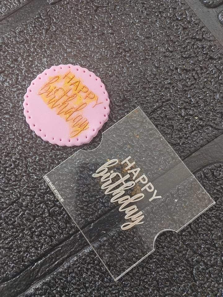 Happy Birthday embossee