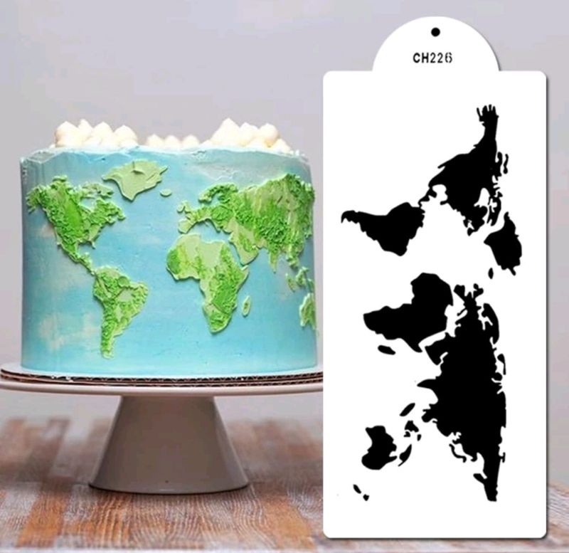 World Map stensil