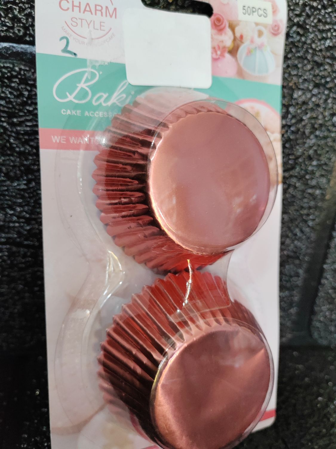 Cups cakes holders 50pc rose gold