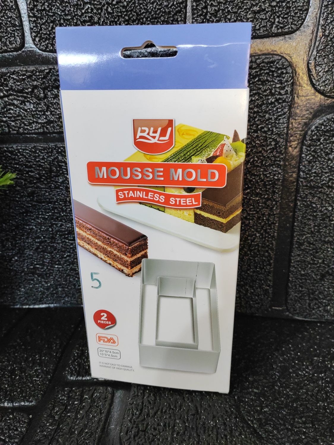 Mousse mould stainless steel 2pcs