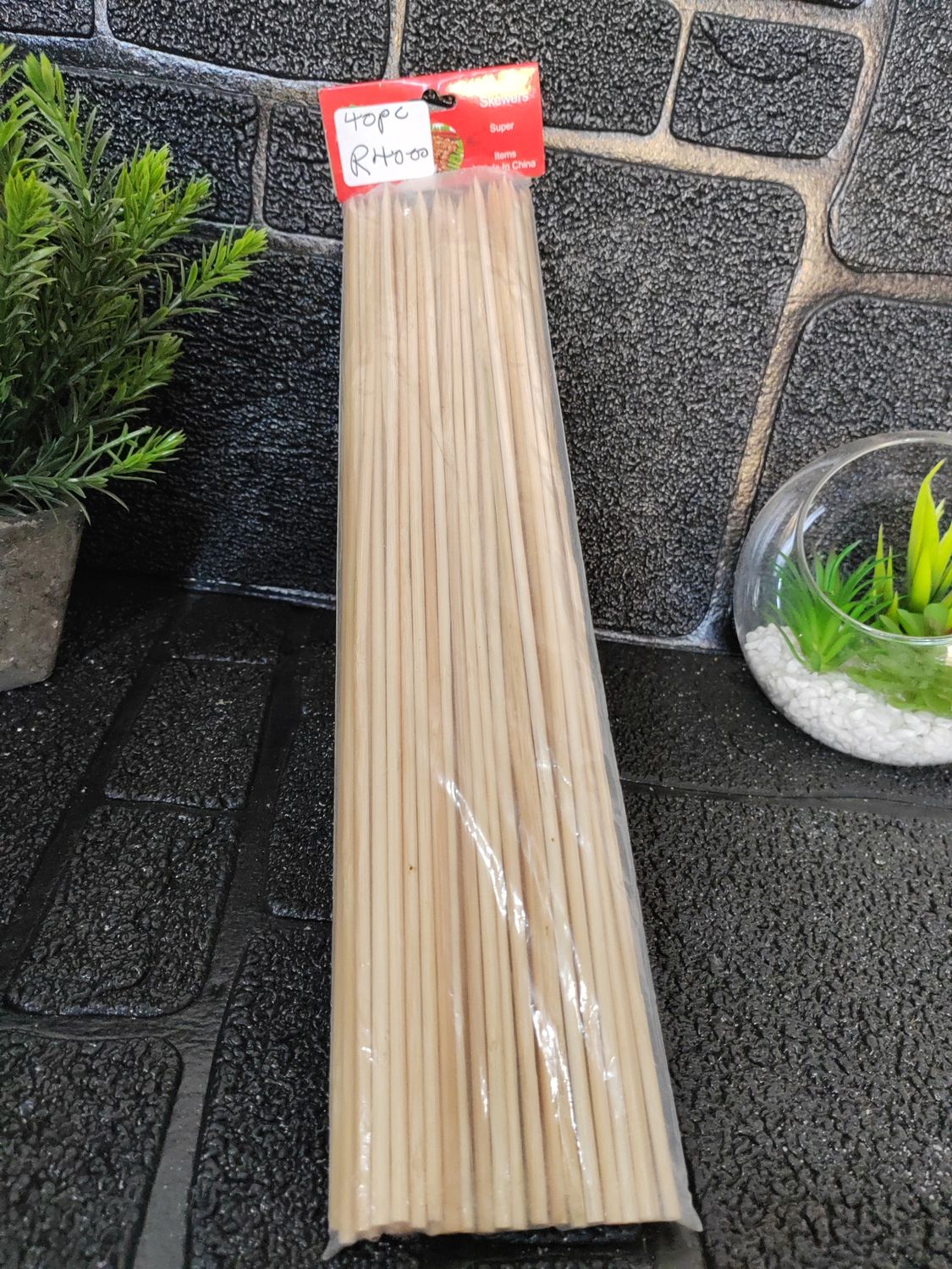 Bamboo skewers 40cm.