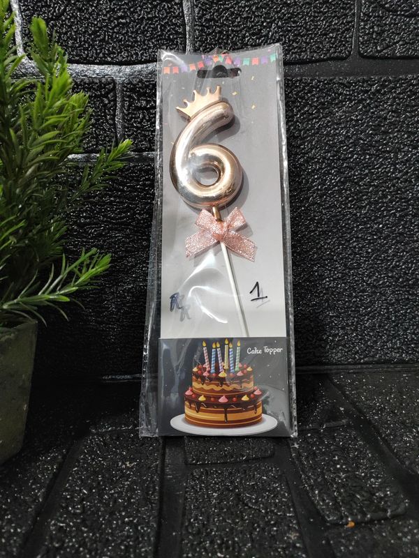 No 6 Cake topper