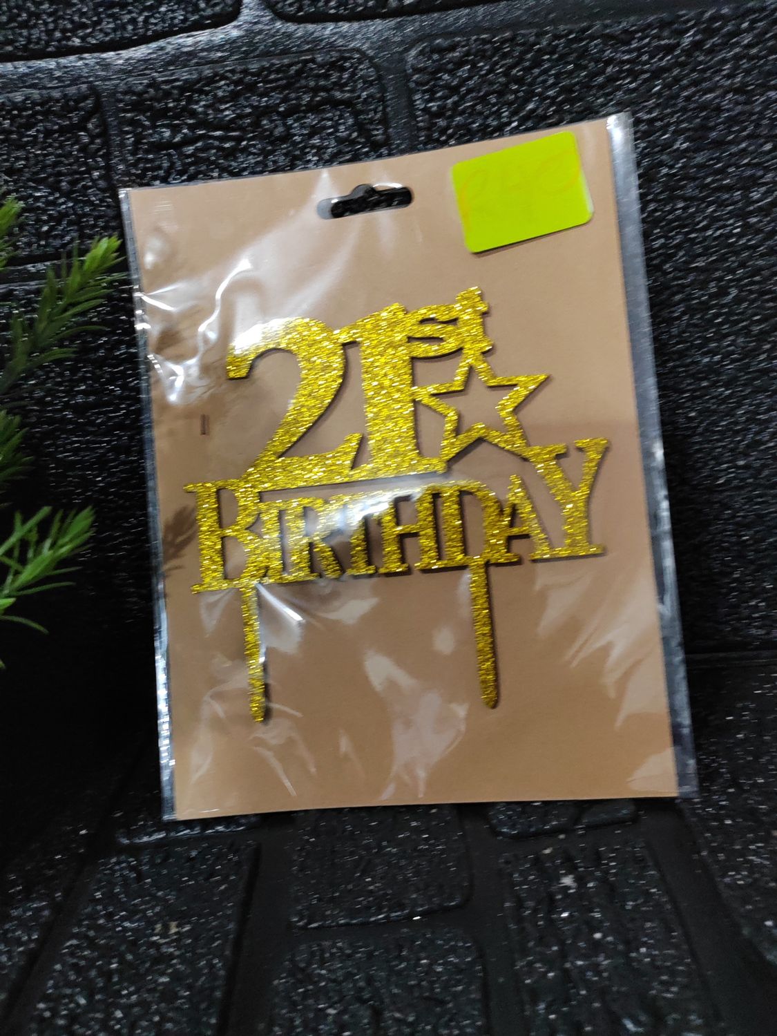 21st birthday cake topper gold