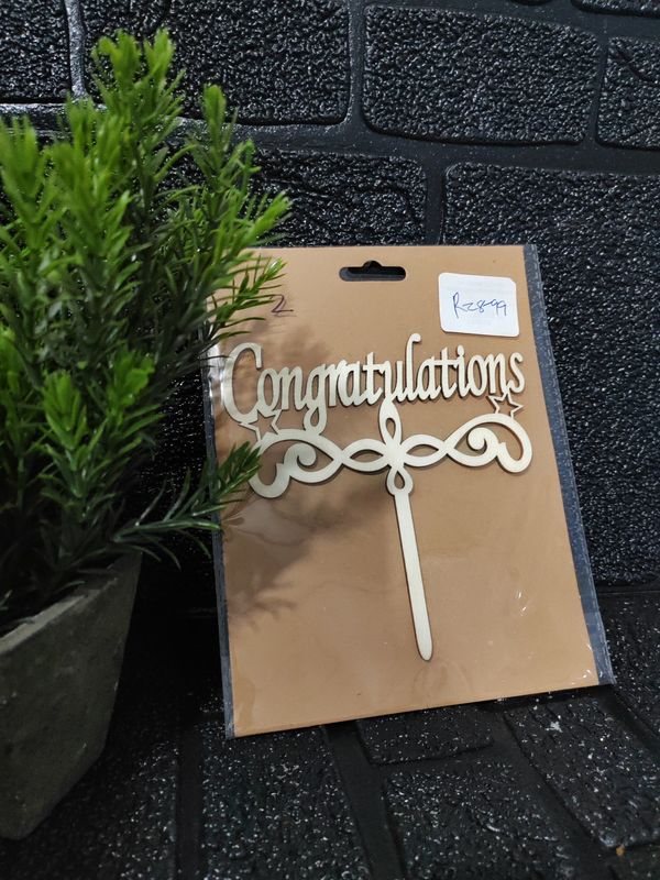 Congratulations cake topper