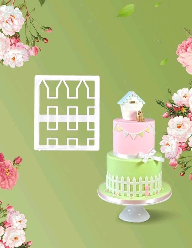 Fence cutter fondant cake decorating mould 