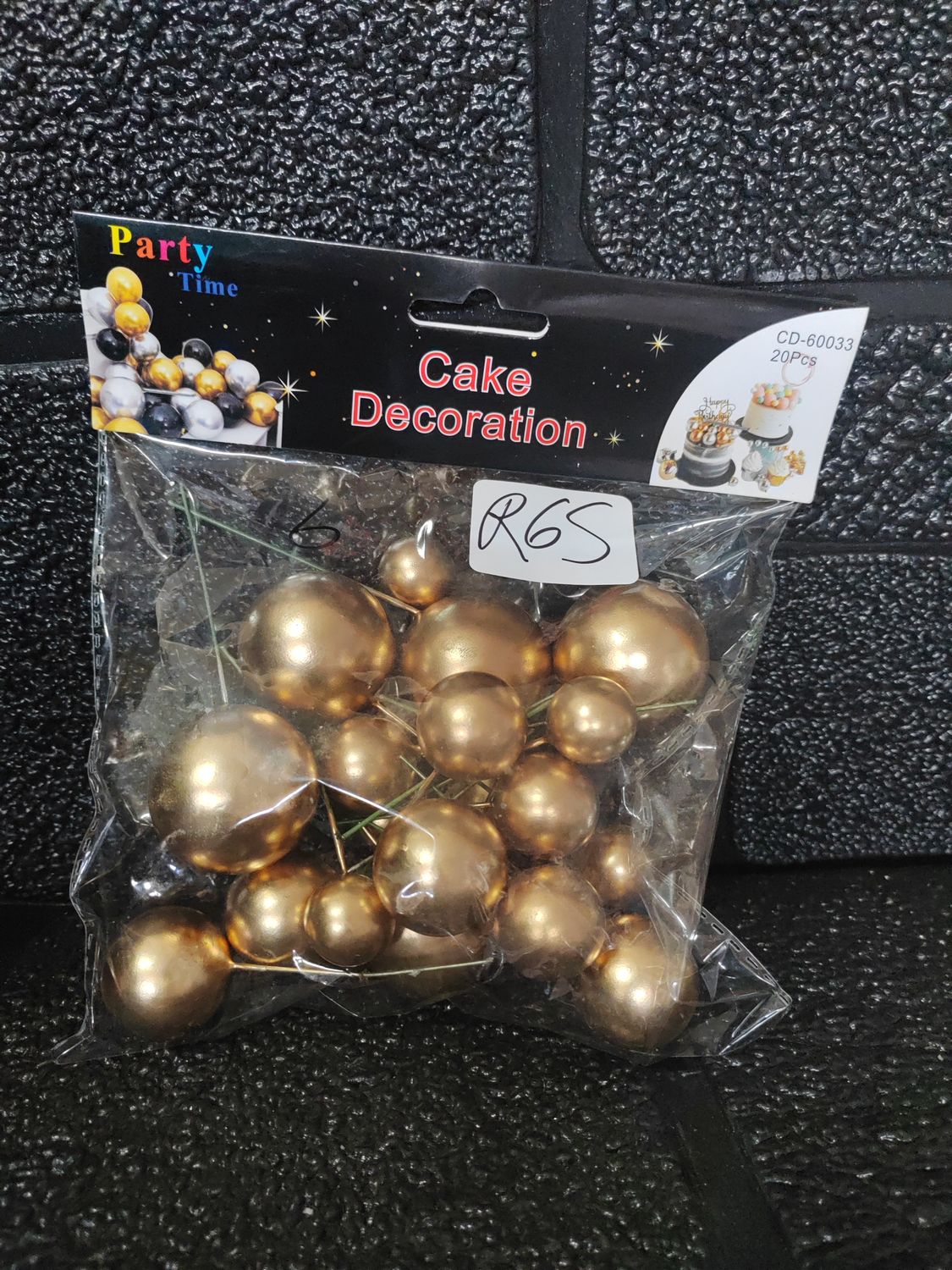 Gold faux balls