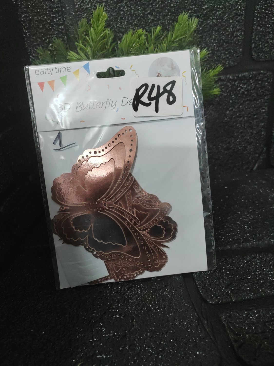 Rose Gold 3d Butterfly