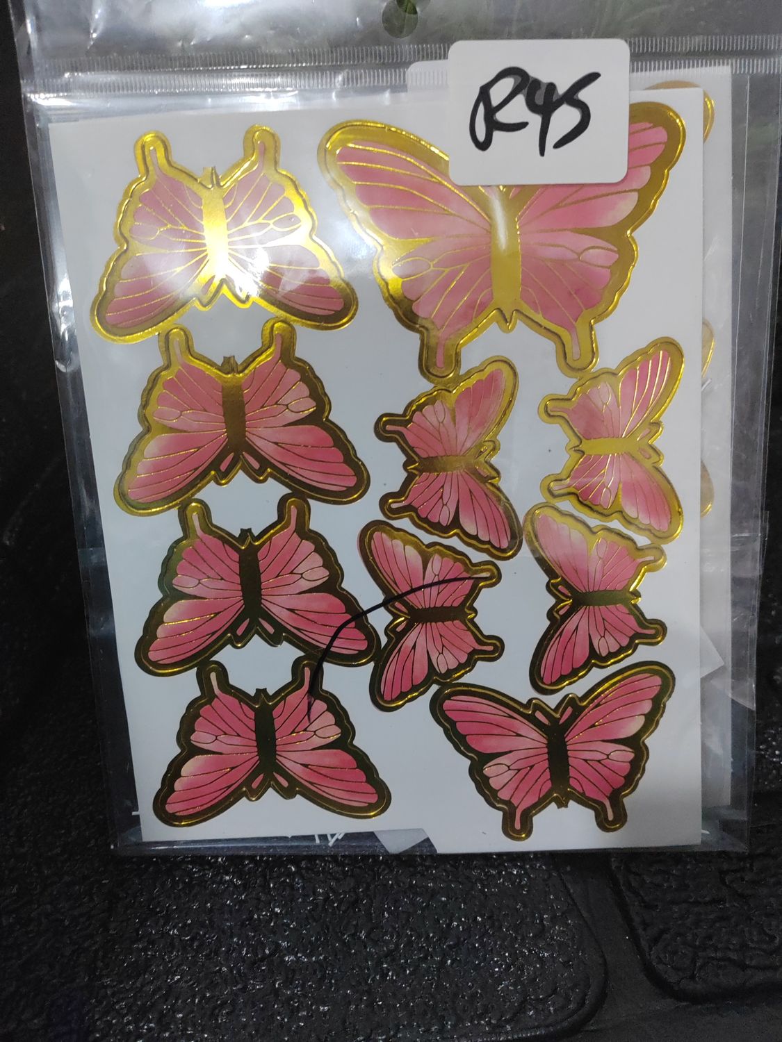Butterfly pink and gold