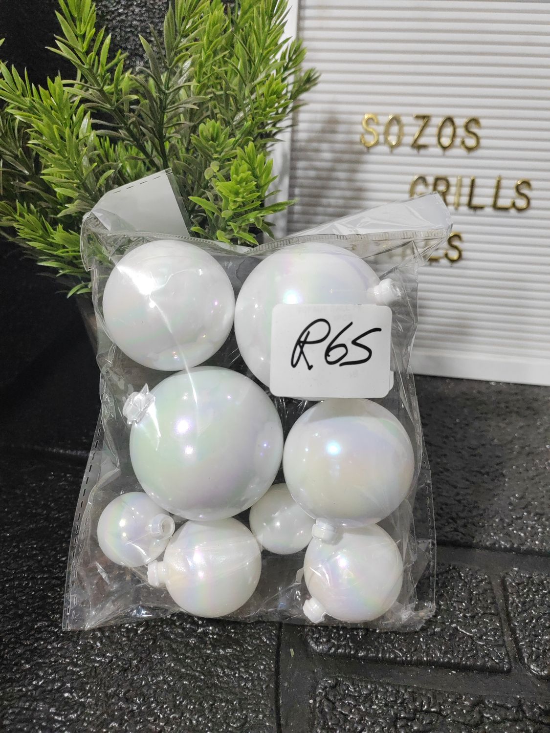 Shining faux balls