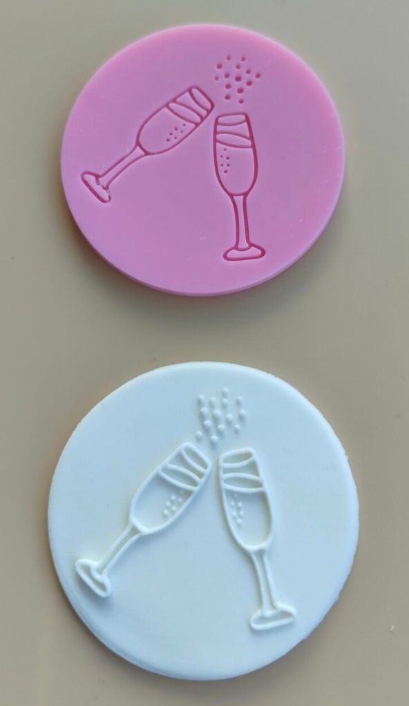 Wine /Champagne glasses stamps 123