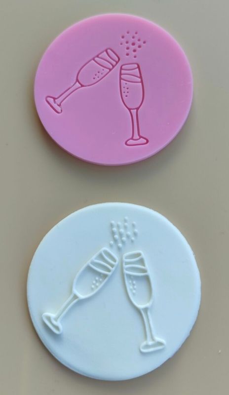 Wine /Champagne glasses stamps 123