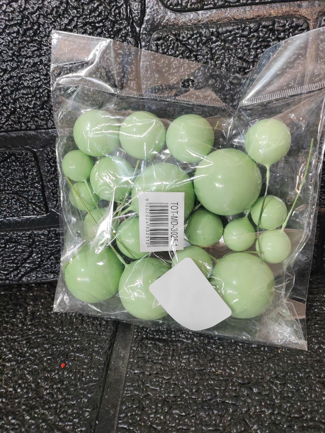 Sage GREEN FAUX BALLS