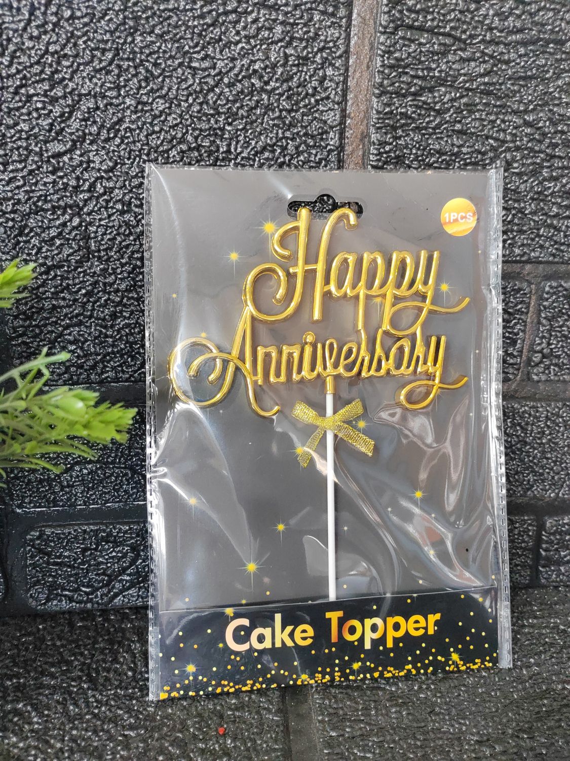 Happy Anniversary cake topper