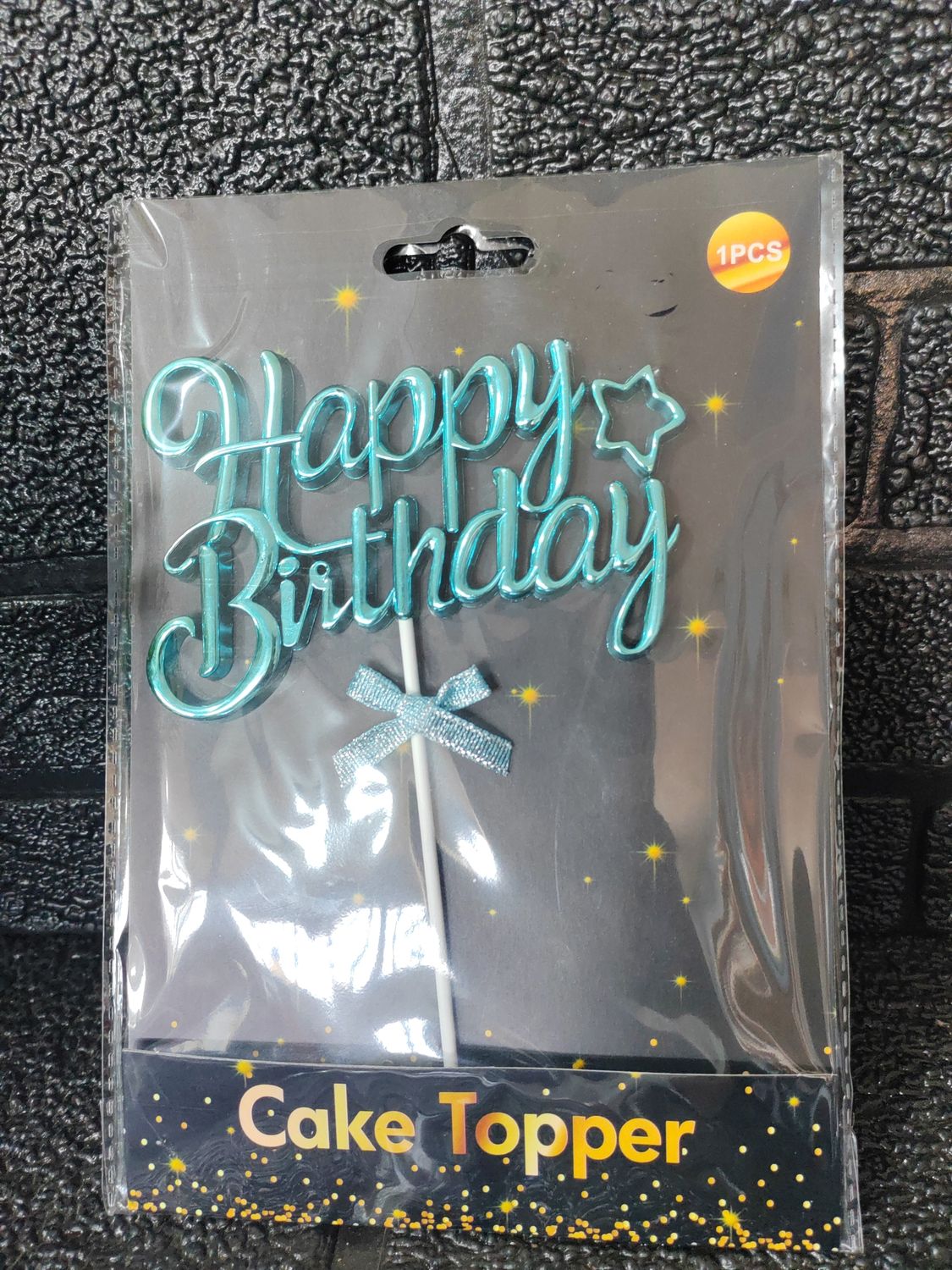 Happy birthday topper blue