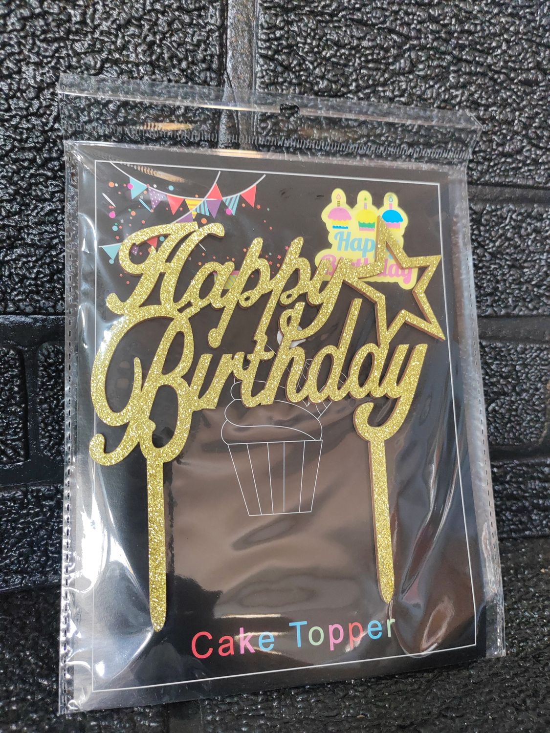 Happy birthday cake topper