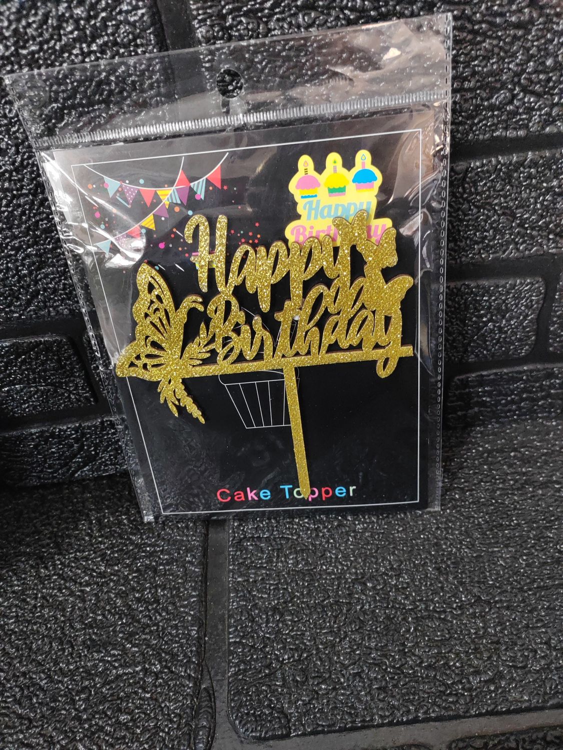 Happy birthday cake topper