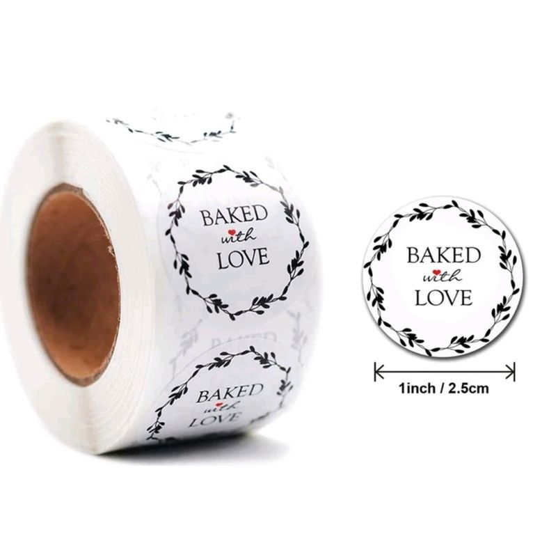 Baked with Love stickers 500unit