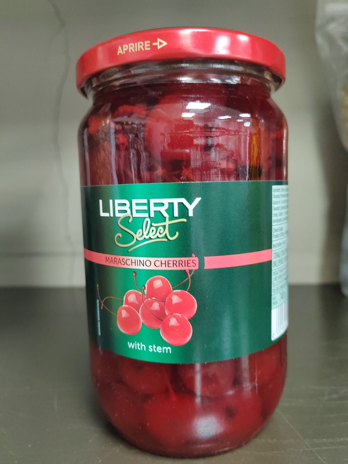 Cherries with stem 740g