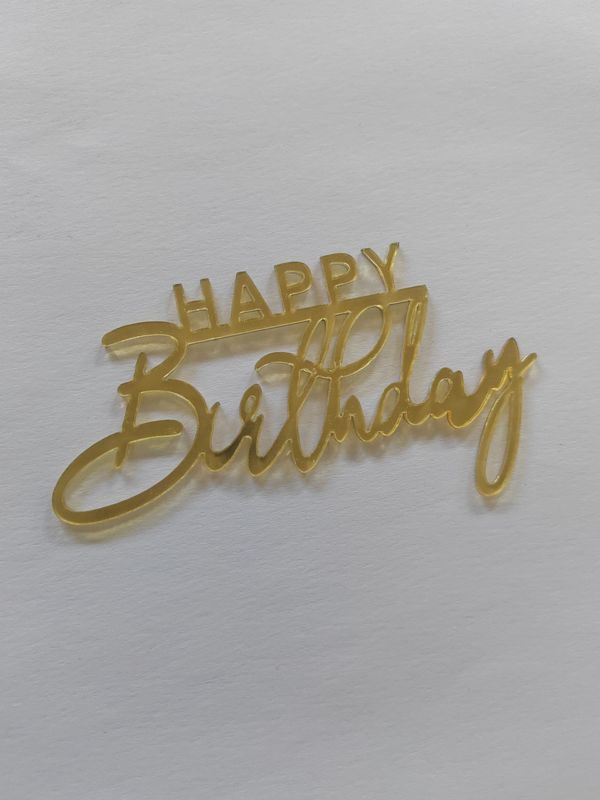 Happy birthday cake topper for Bentos cakes 